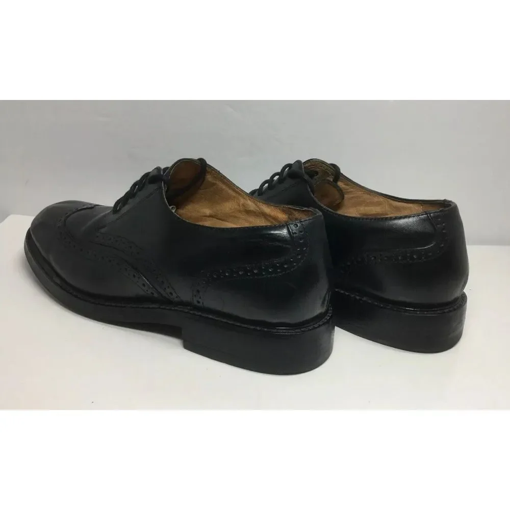 Dockers Wingtip Oxfords Shoes Size 11.5 M Mens Dress Black Leather Lace‎ Up